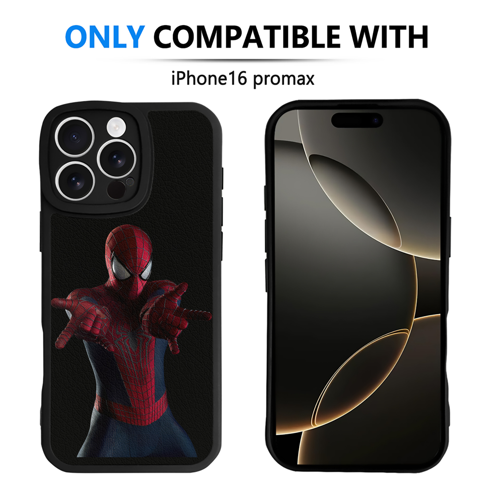 （画像用） Spider Man スパイダーマン 【iPhone 16シリーズ対応】シリコンスマホケース（レザー調） 材質：シリコン